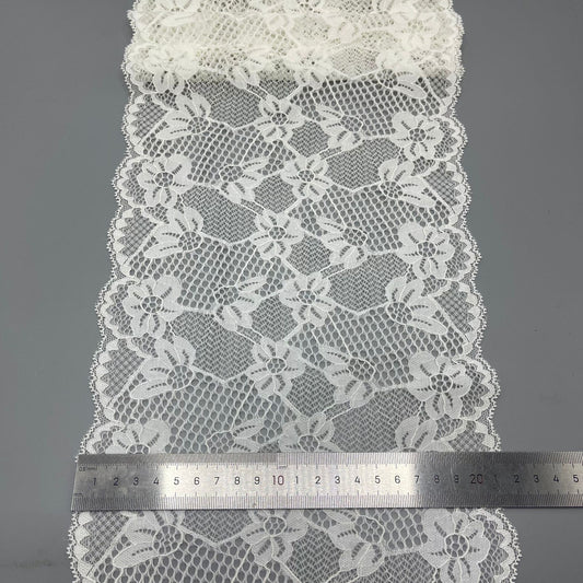 freedombeauty|21cm Lingerie Clothing Accessories Pure White Elastic Hollow Lace Nylon Lace Trim Accessories Lace
