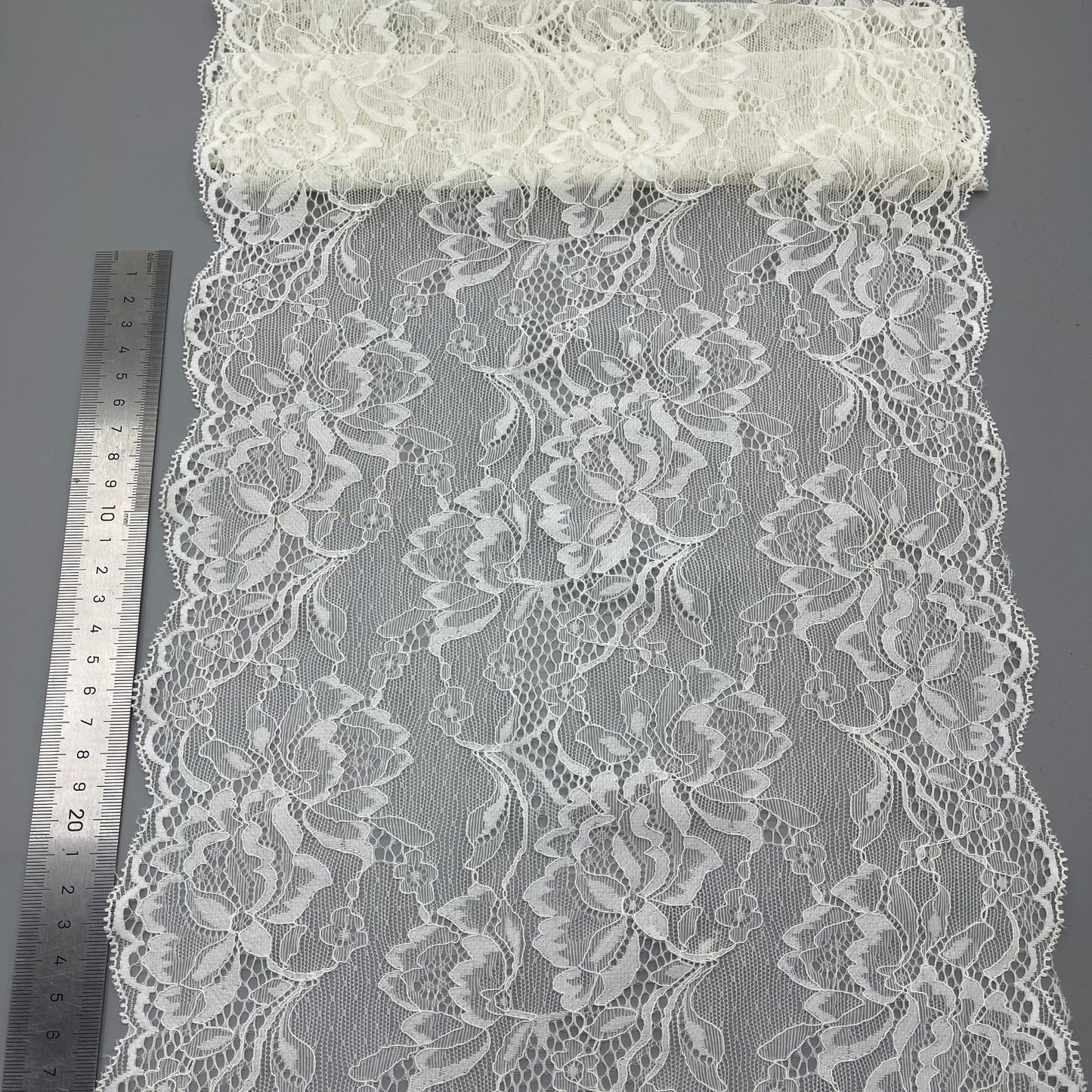 freedombeauty|23cm Handmade Lace Trim White Wedding Dress Hollow Lace Nylon DIY Clothing Accessories