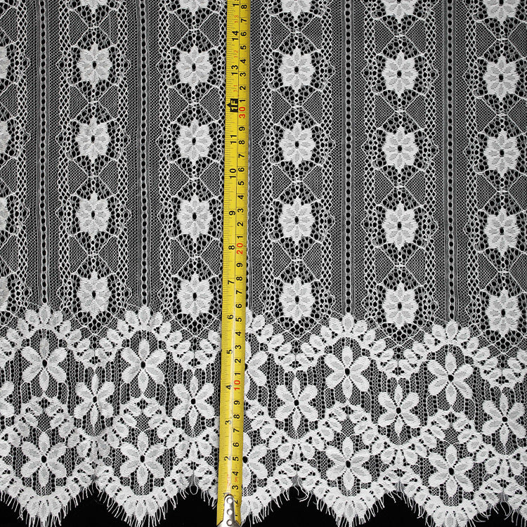 FREEDOMBEAUTY | Non-elastic pressed yarn eyelash lace, wedding accessories, skirt lace fabric, European and American dress lace