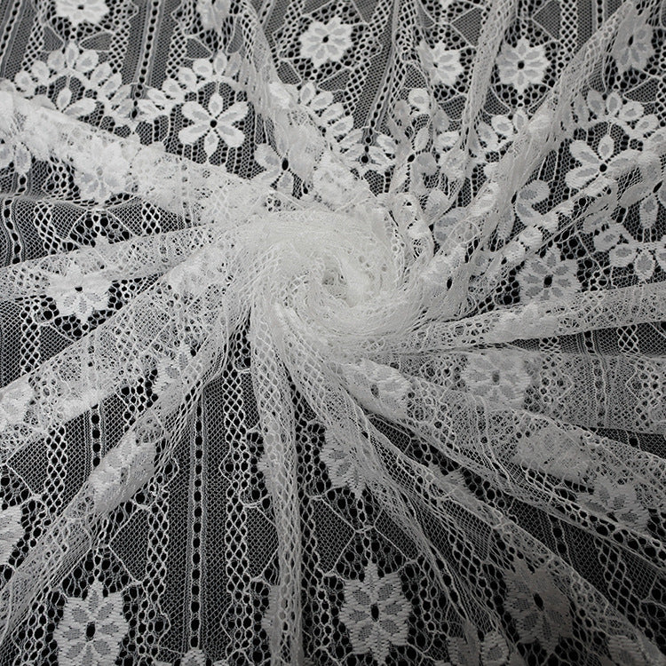 FREEDOMBEAUTY | Non-elastic pressed yarn eyelash lace, wedding accessories, skirt lace fabric, European and American dress lace