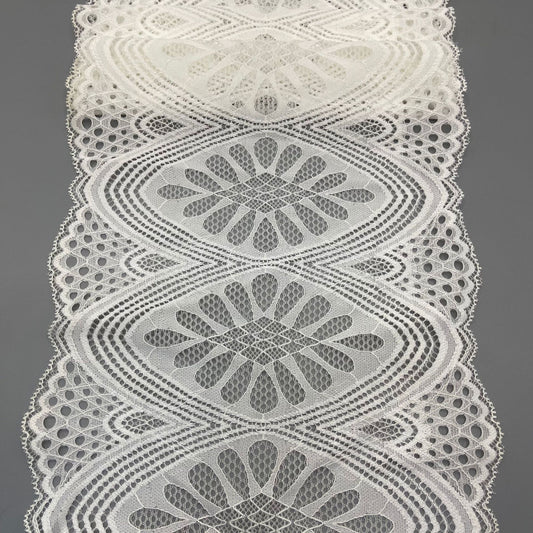 freedombeauty|21CM Elastic Lace Trim Nylon Lace Trim for Lingerie Skirt Hem, Accessories Decoration Parts