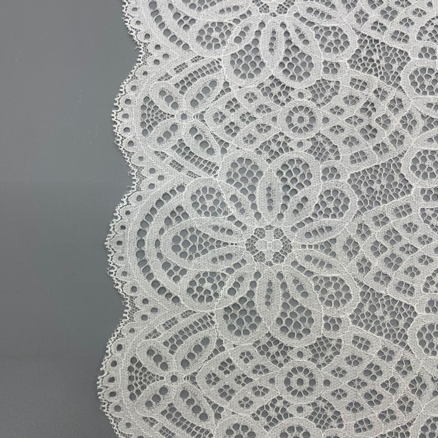 freedombeauty|24cm Elastic Lace Hollow White Lace Trim Nylon Wedding Dress Accessories Decorative Lace DIY Making