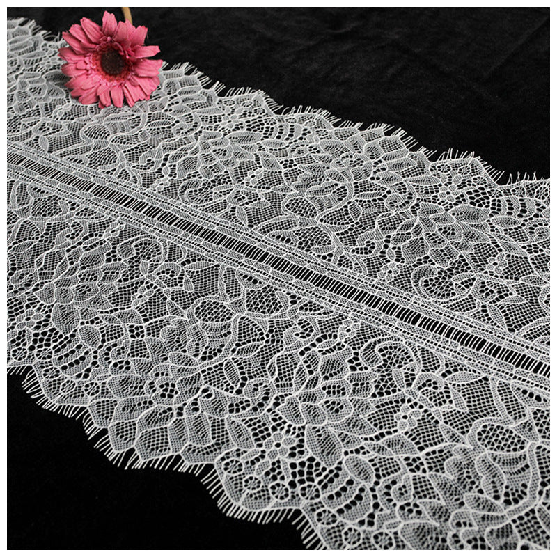 FREEDOMBEAUTY | 27cm wide folded eyelashes lace lace fabric sofa curtain DIY accessories clothing accessories
