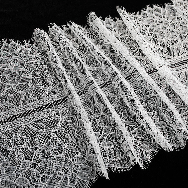 FREEDOMBEAUTY | 27cm wide folded eyelashes lace lace fabric sofa curtain DIY accessories clothing accessories