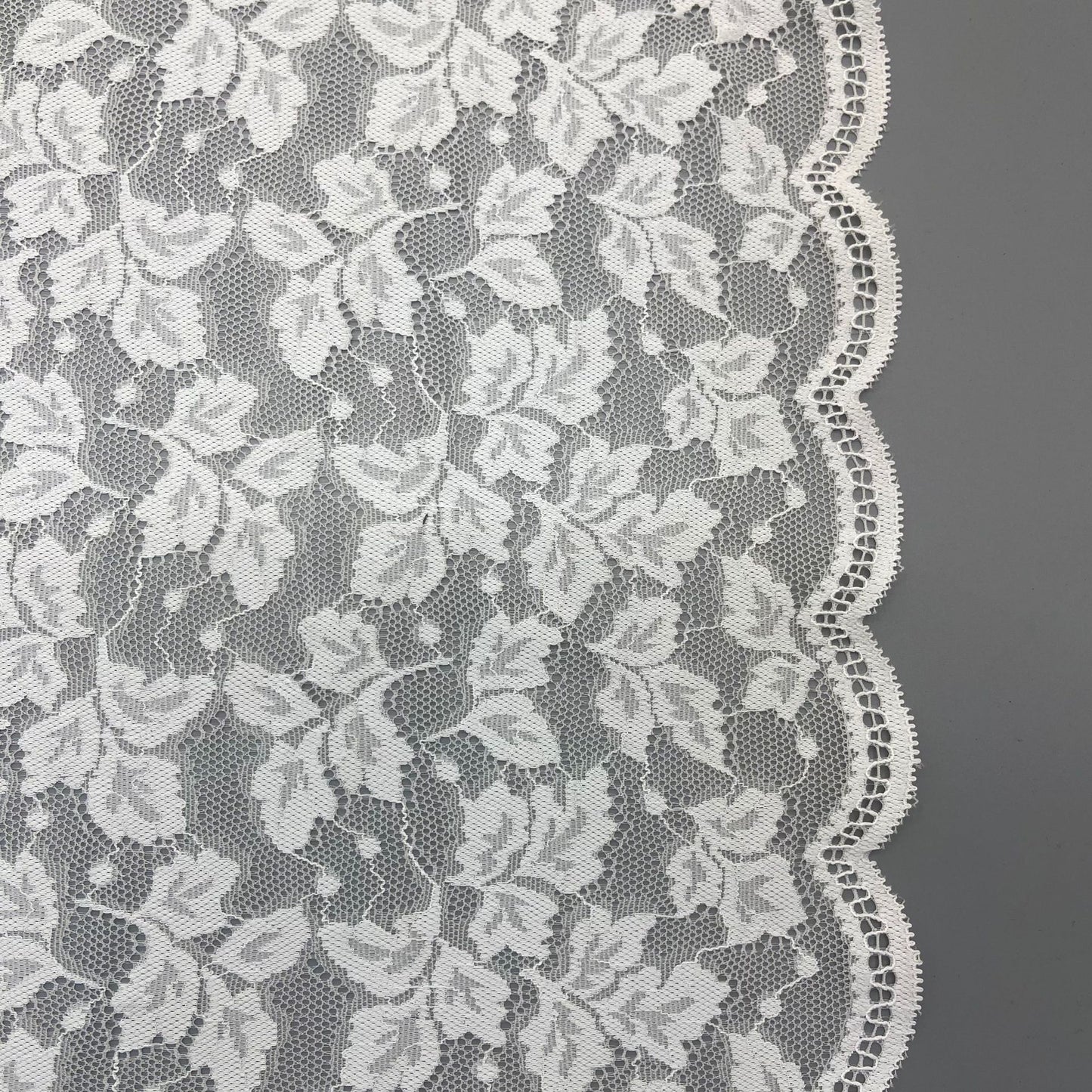 freedombeauty|24CM White Elastic Lace Trim Handmade Hollow Lace Wedding Dress Decoration Material