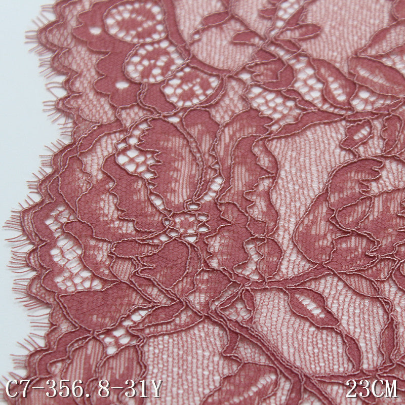 freedombeauty|Two-tone Braided Ancient Style Wavy Flower Elastic Eyelash Lace Trim for Lingerie and Curtain Lace Accessories