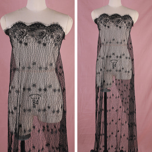FREEDOMBEAUTY | 1.5m wide X3m long thin eyelash lace lace fabric DIY bottoming shirt skirt dress Hanfu fabric