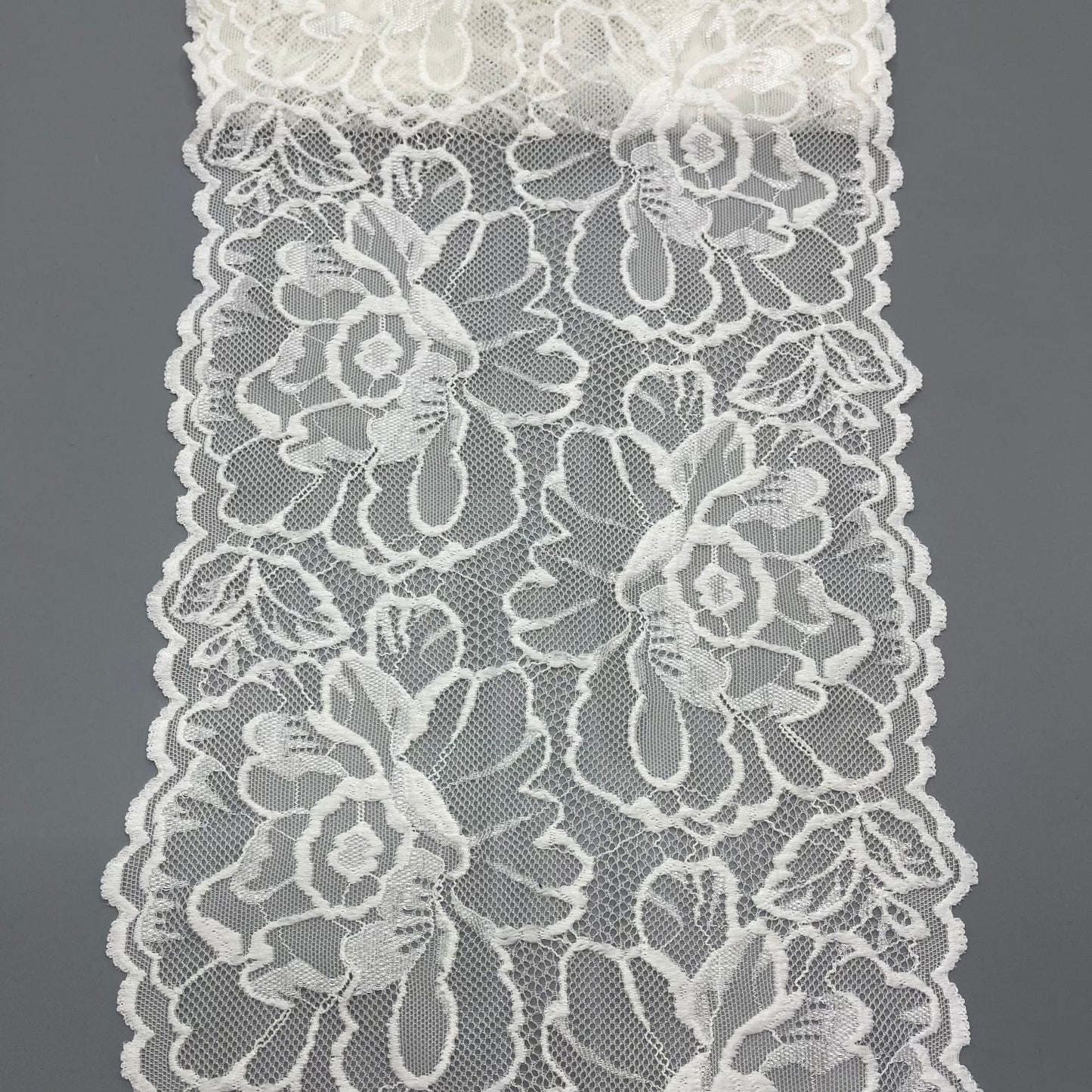 freedombeauty|20CM Black Lace Trim Fashionable High-Quality Large Lace Elastic Trim Clothing Home Accessories