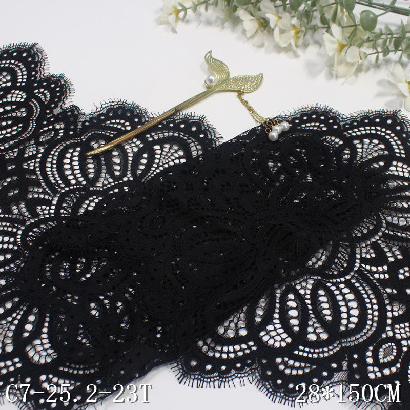 freedombeauty|Multicolor Thread Double-Sided Ethnic Style Non-Elastic Eyelash Wide Lace Trim Curtain Sofa Cushion Lace Trim Accessories