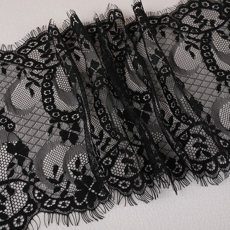 FREEDOMBEAUTY | 21cm non-elastic lace, eyelash mesh embroidery accessories lace, splicing decorative lace