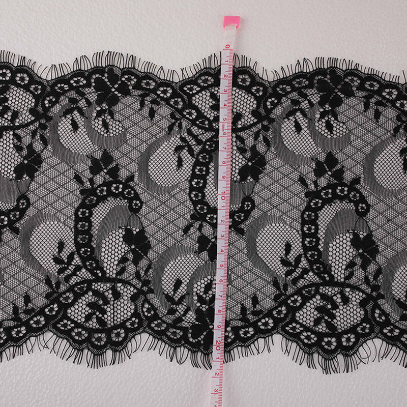 FREEDOMBEAUTY | 21cm non-elastic lace, eyelash mesh embroidery accessories lace, splicing decorative lace