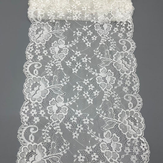 freedombeauty|22CM Elastic Lace Trim Nylon Lace Trim for Lingerie Skirt Decoration Accessories