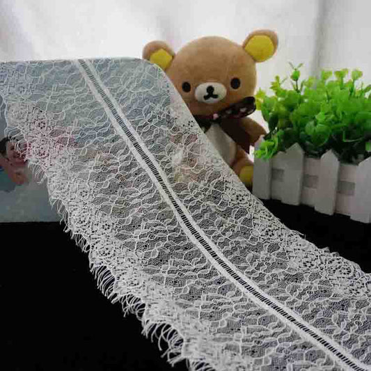 FREEDOMBEAUTY | Spot direct sales explosion bilateral eyelash lace 21cm wide non-elastic women's lace dress lace