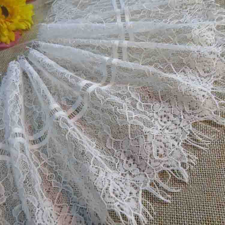 FREEDOMBEAUTY | Spot direct sales explosion bilateral eyelash lace 21cm wide non-elastic women's lace dress lace