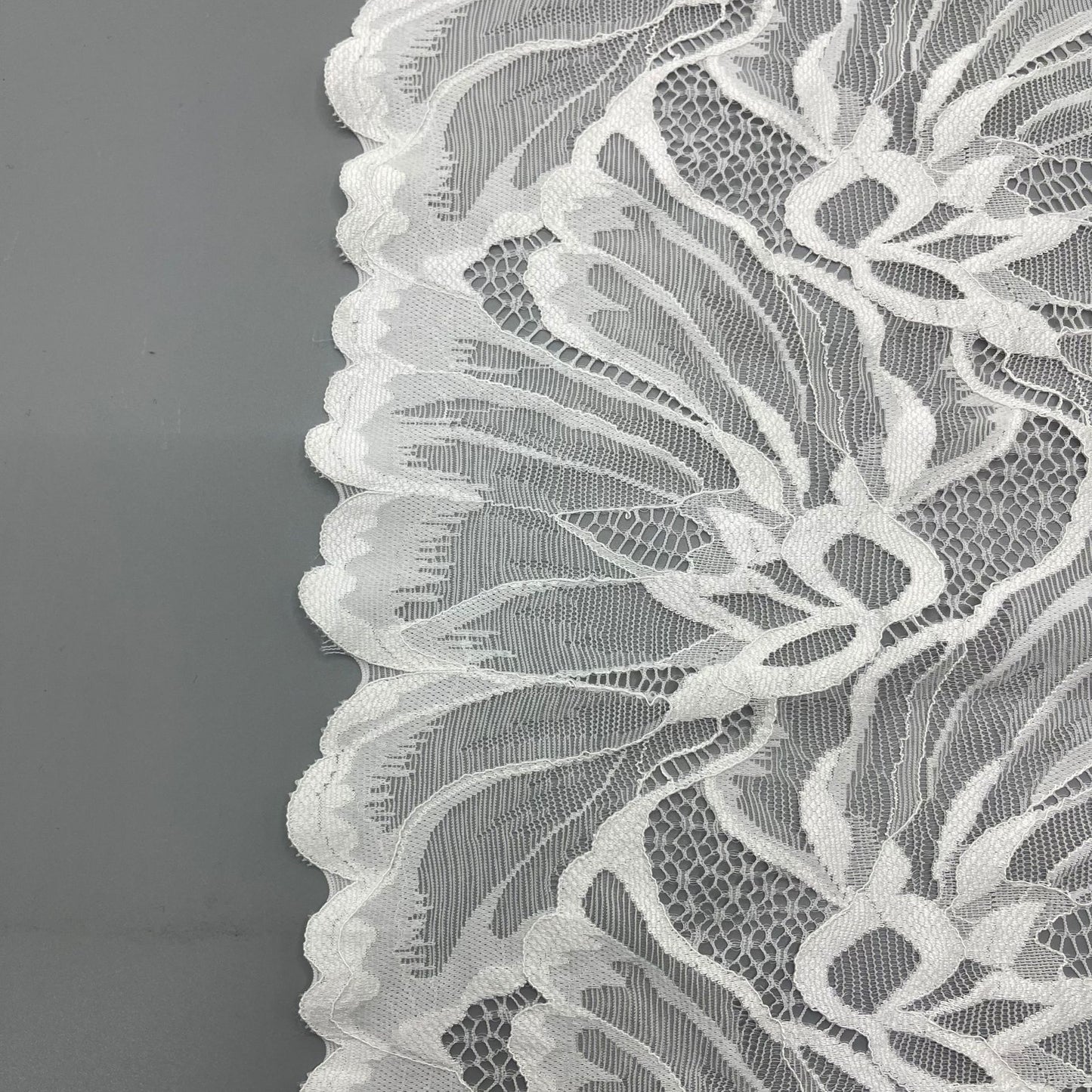 freedombeauty|20CM White Elastic Hollow Lace Trim Nylon Handmade E-commerce Hot Selling Edging