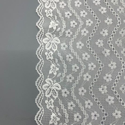 freedombeauty|20cm Elastic Lace White Wedding Dress Lace Trim Hollow Lace Nylon Design DIY Lace