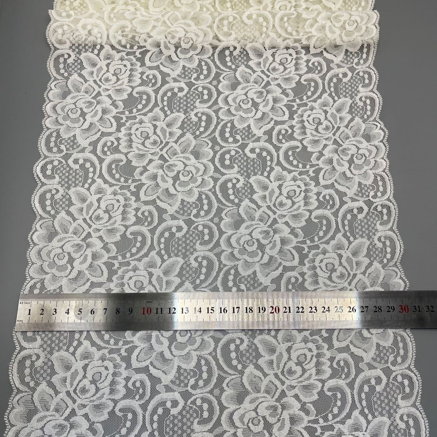 freedombeauty|31CM Elastic Hollow Lace Trim DIY Wedding Dress Garment Lingerie Accessories Home Textile Fabric