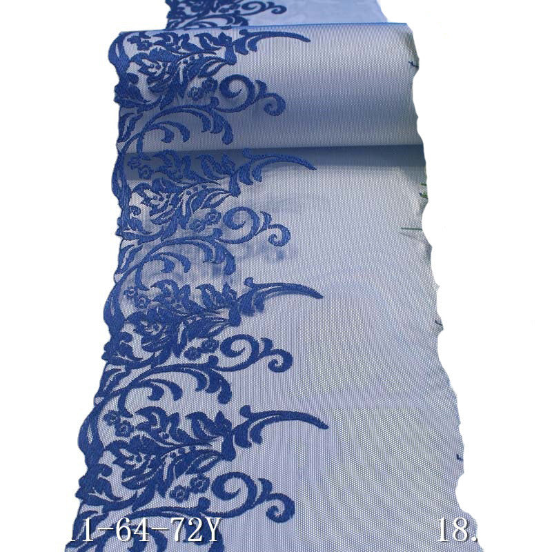 【1pack】-Freedombeauty | Two Blue Two Specifications Mesh Polyester Thread Thorns Embroidery Lace Accessories Curtain Sofa Cushion Lace