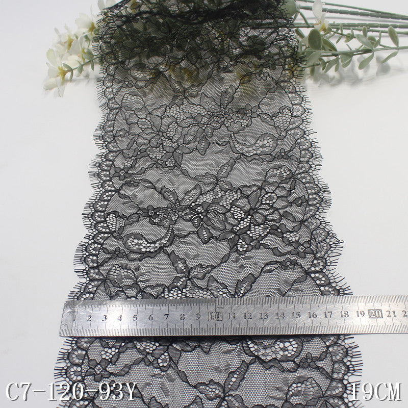 freedombeauty|Multicolor Lightweight Double-Sided Wavy Non-Elastic Eyelash Lace DIY Clothing Curtain 19cm Lace Trim Accessories