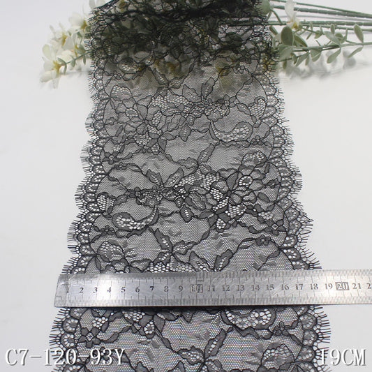 freedombeauty|Multicolor Lightweight Double-Sided Wavy Non-Elastic Eyelash Lace DIY Clothing Curtain 19cm Lace Trim Accessories