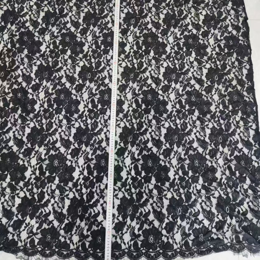 freedombeauty|Brocade Cotton Large Floral Lace Clothing Mesh Wedding Dress Children's Skirt Underwear Lace High-end Skirt Jacquard Mesh Pocket