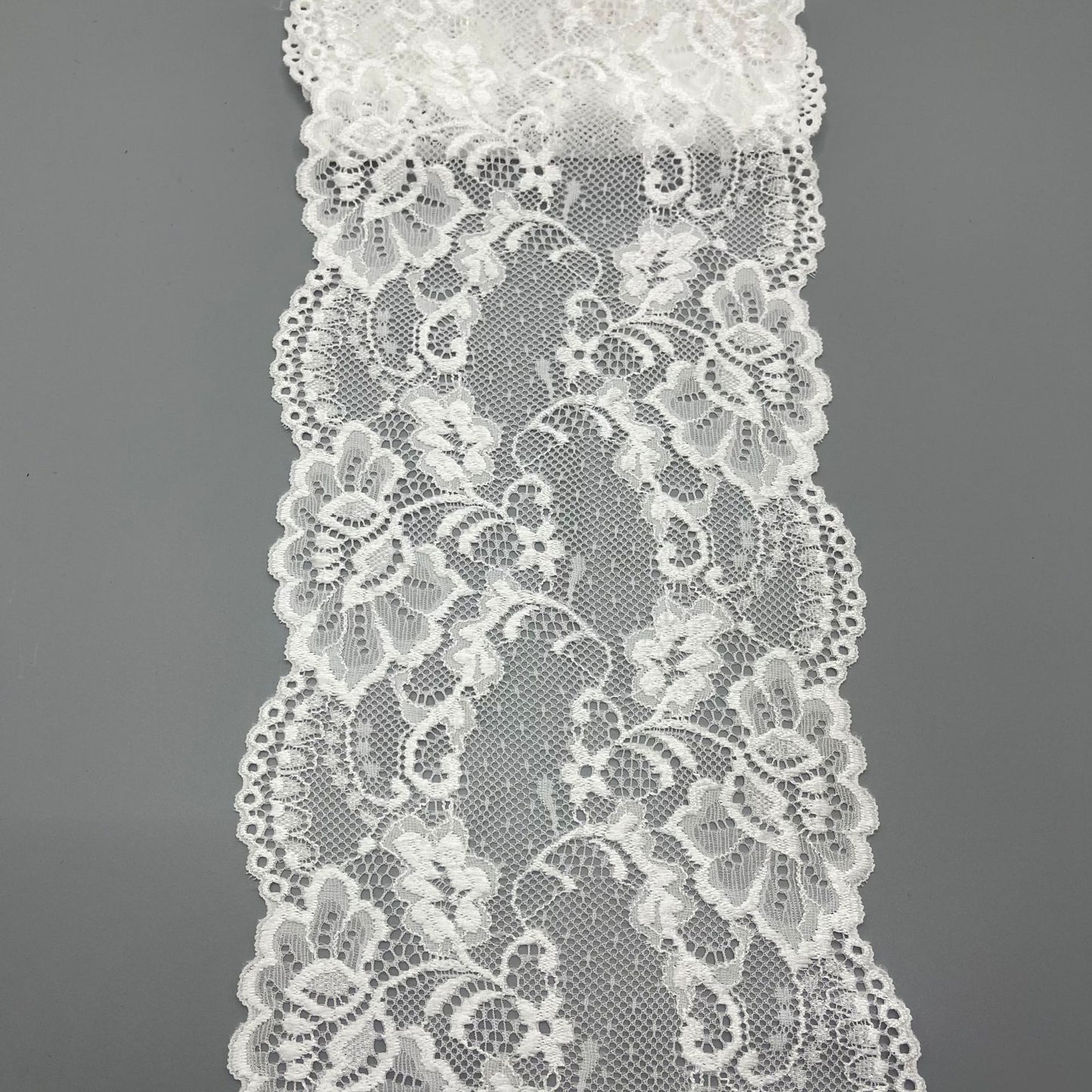 freedombeauty|15cm High-end White Lace Trim Nylon Hollow Lace Wedding Dress Accessories Trim