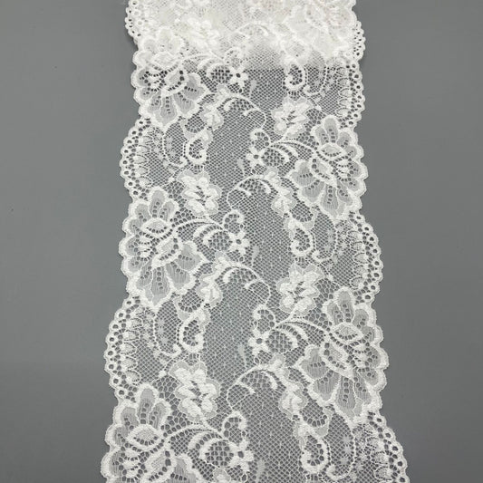 freedombeauty|15cm High-end White Lace Trim Nylon Hollow Lace Wedding Dress Accessories Trim