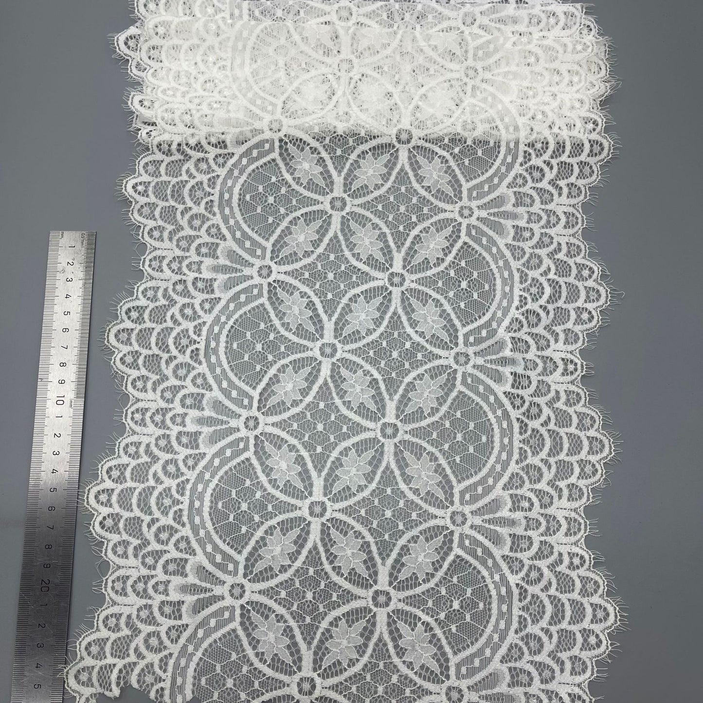 freedombeauty|29CM Elastic Eyelash French Nylon Lace Trim Peony Hollow Lace Trim Wedding Dress Home Textile Clothing Accessories