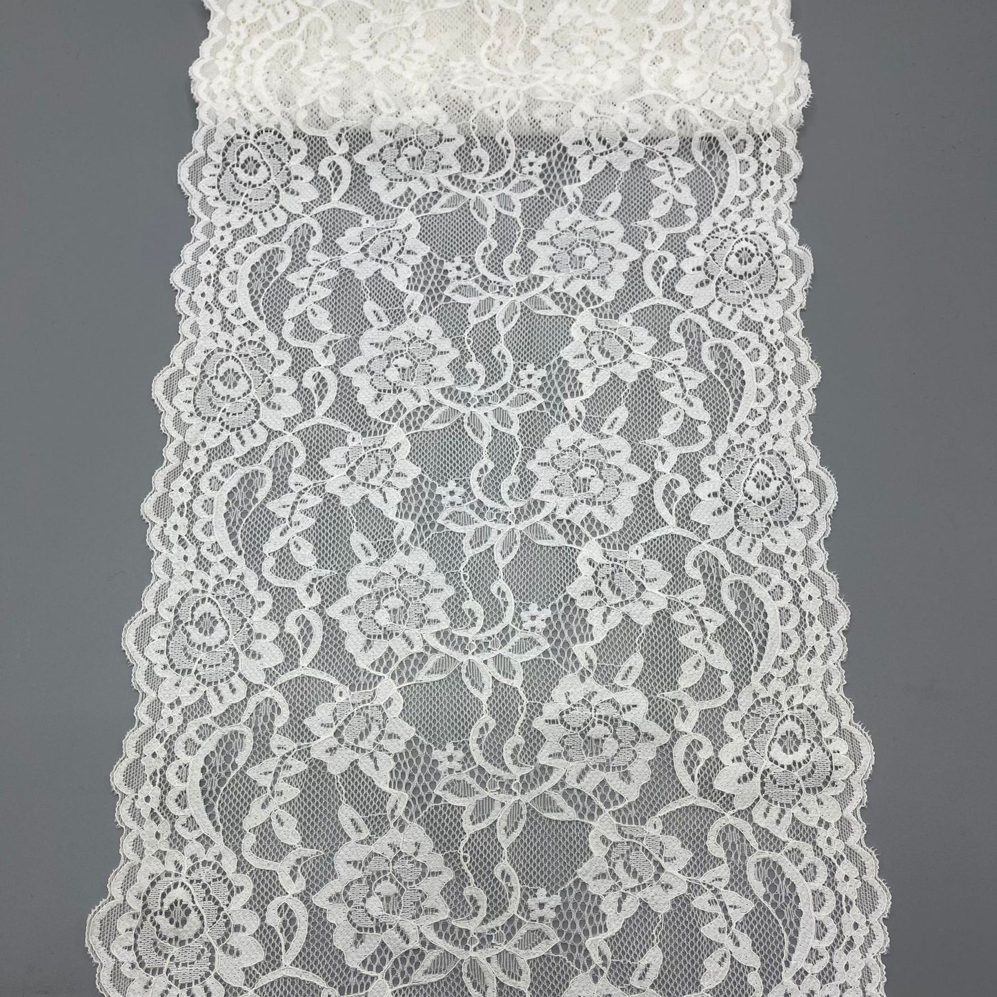 freedombeauty|22CM Lingerie Wedding Dress Lace Trim Accessories White Elastic Lace Nylon Hollow Lace DIY Design