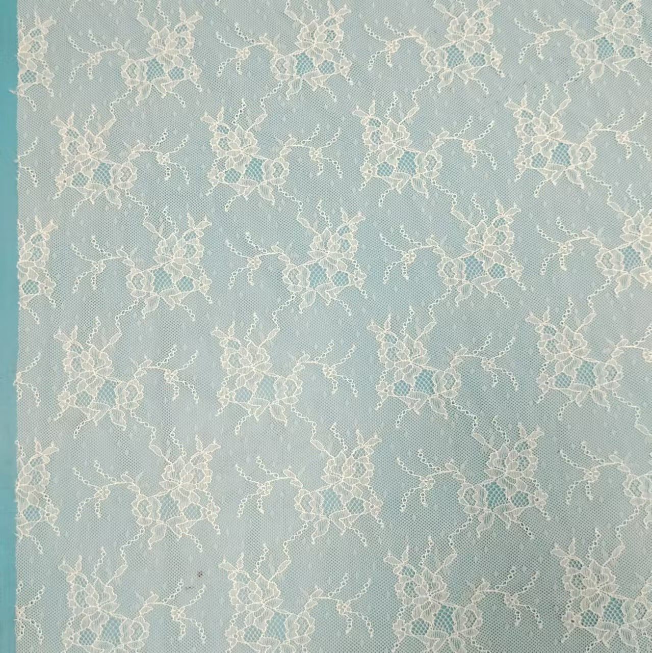 freedombeauty|In Stock Hot-Selling Nylon Stretch Lace Fabric Base Dress Set Floral Lace