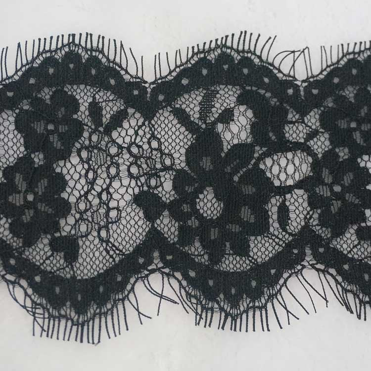 FREEDOMBEAUTY | 9.5cm wide circle wavy nylon lace, hot-selling eyelash lace wedding dress accessories