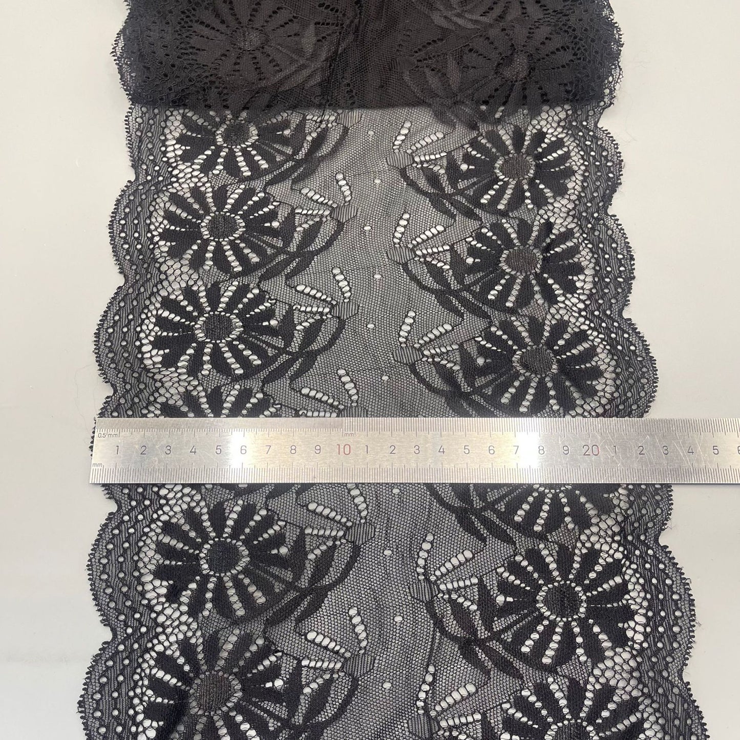 freedombeauty|23CM High Quality Elastic Lace Trim Accessories Direct Sale Suitable for Wedding Dress Making