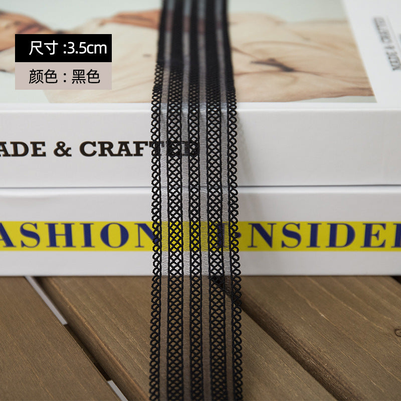 FREEDOMBEAUTY | Manufacturer supplies 2-7 cm soft elastic checkered fish ribbon, clothing women's neckline cuffs waist elastic band