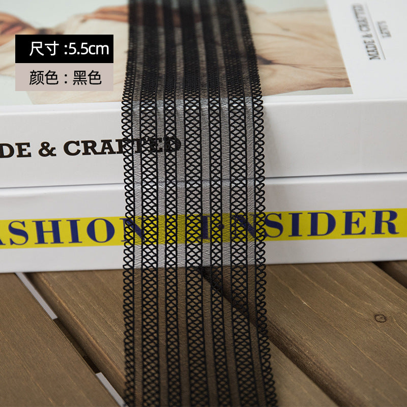 FREEDOMBEAUTY | Manufacturer supplies 2-7 cm soft elastic checkered fish ribbon, clothing women's neckline cuffs waist elastic band