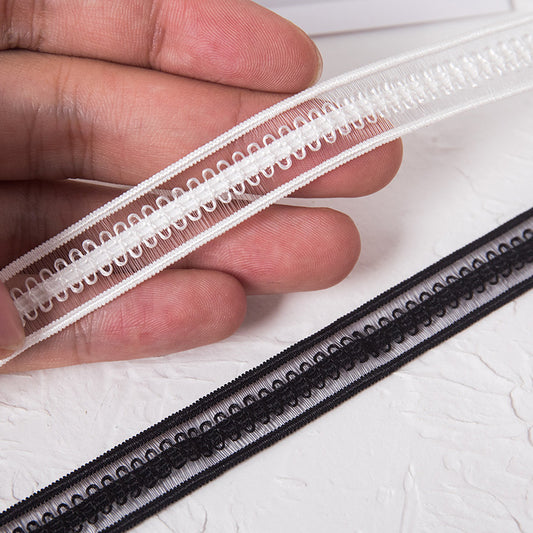 FREEDOMBEAUTY | Manufacturers supply 1.5 cm black and white fine soft nylon knitted dental belts, clothing underwear toy accessories in stock