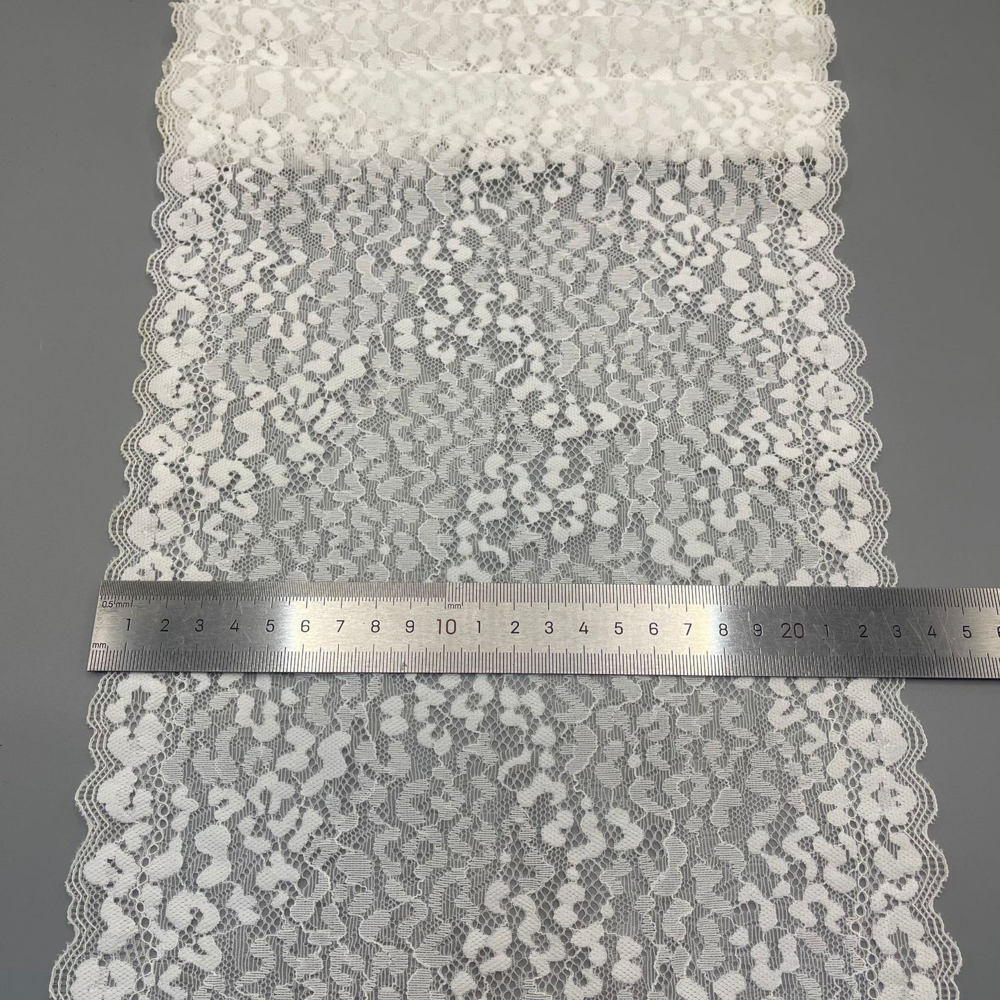 freedombeauty|23CM Exquisite White Elastic Lace Trim Nylon Wedding Dress Hollow Design Accessories DIY Wedding Dress Making