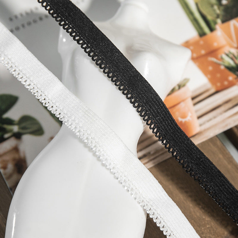 FREEDOMBEAUTY | Manufacturers supply 1.0cm nylon soft elastic elastic band, clothing loungewear underwear webbing, black and white spot