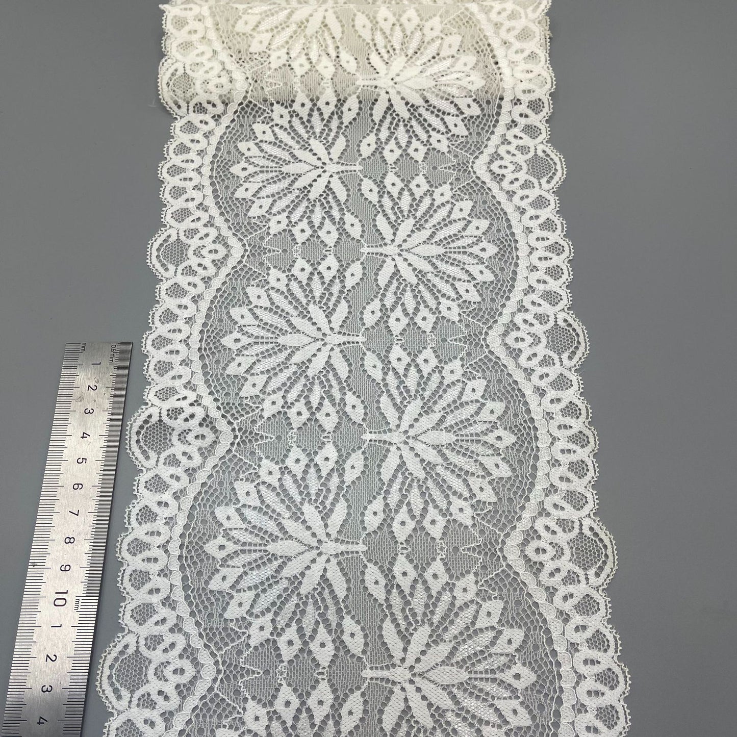 freedombeauty|18CM Elastic Hollow Lace Trim Wedding Dress Nylon Accessories Handmade Decoration