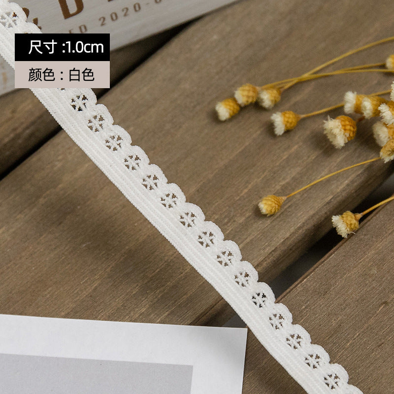 FREEDOMBEAUTY | Manufacturer supplies 1.0 cm white soft brocade ammonia rice knitted belt, clothing underwear elastic band