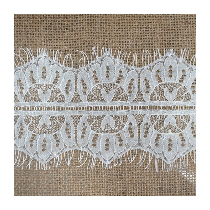 FREEDOMBEAUTY | 10cm Hot Sale Bilateral Eyelash Lace, Nylon Silk Eyelash Lace Clothing Accessories Lace