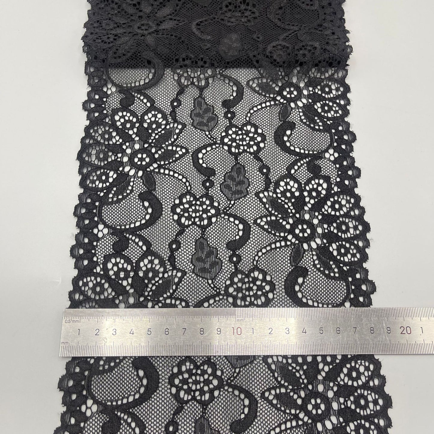 freedombeauty|18cm Black and White Hollow Elastic Lace Trim DIY Clothing Lingerie Lace Wedding Dress Accessories