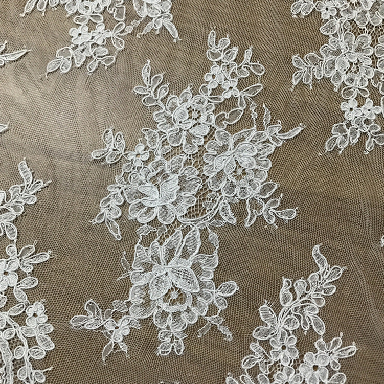 Freedombeauty | Three-Meter Car Bone Lace Veil Skirt Lace Accessories Three-Dimensional Bone Lace Fabric Wedding Dress Fabric