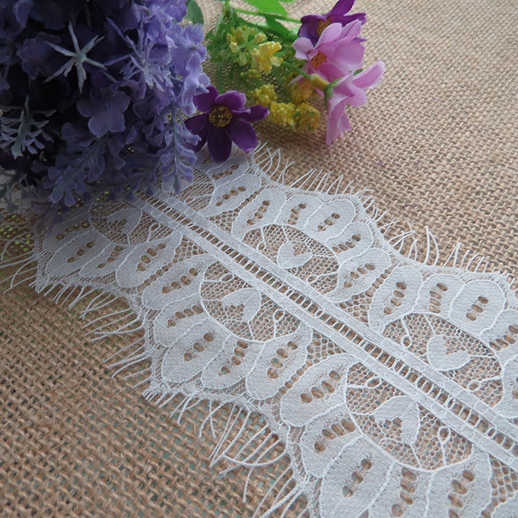 FREEDOMBEAUTY | 10cm Hot Sale Bilateral Eyelash Lace, Nylon Silk Eyelash Lace Clothing Accessories Lace