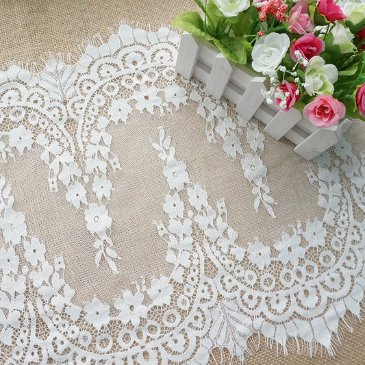 FREEDOMBEAUTY | 34cm hot-selling lace eyelash lace, clothing accessories lace, manufacturer spot wavy lace embroidery edge