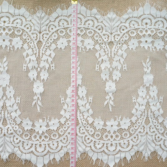FREEDOMBEAUTY | 34cm hot-selling lace eyelash lace, clothing accessories lace, manufacturer spot wavy lace embroidery edge