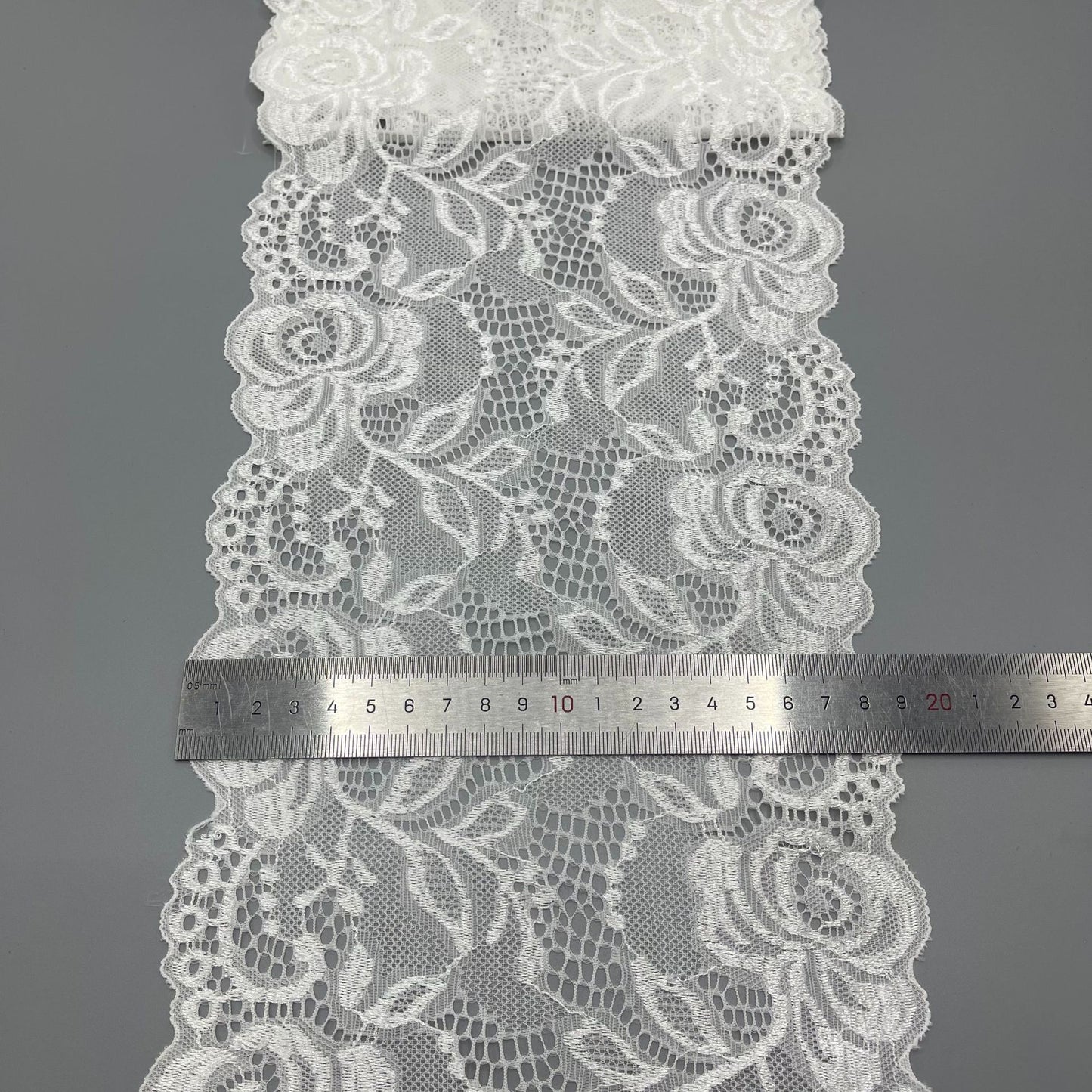 freedombeauty|18cm In Stock Direct Sale Nylon Spandex Lace Fabric for Women's Dresses and Children's Clothing Lace Trim Fabric