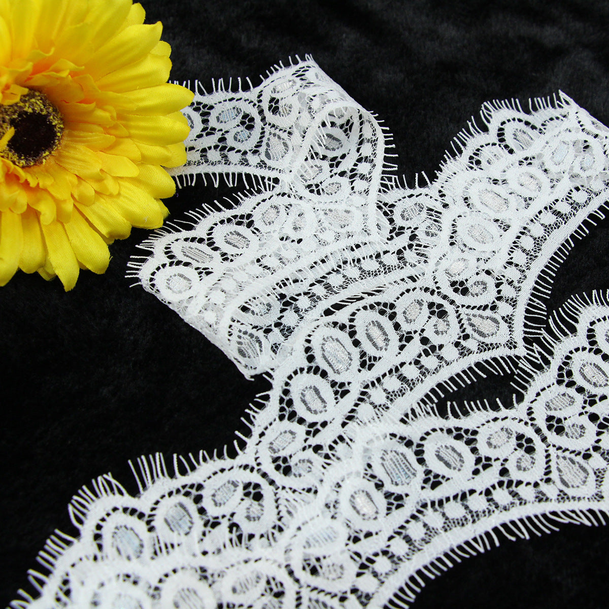 FREEDOMBEAUTY | Lace eyelash lace accessories 5.5cm wide lace fabric, lace lace factory, wedding dress fabric