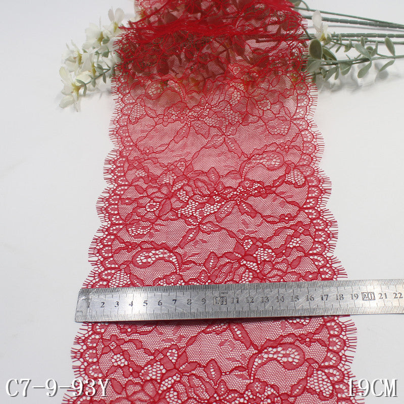 freedombeauty|Multicolor Lightweight Double-Sided Wavy Non-Elastic Eyelash Lace DIY Clothing Curtain 19cm Lace Trim Accessories