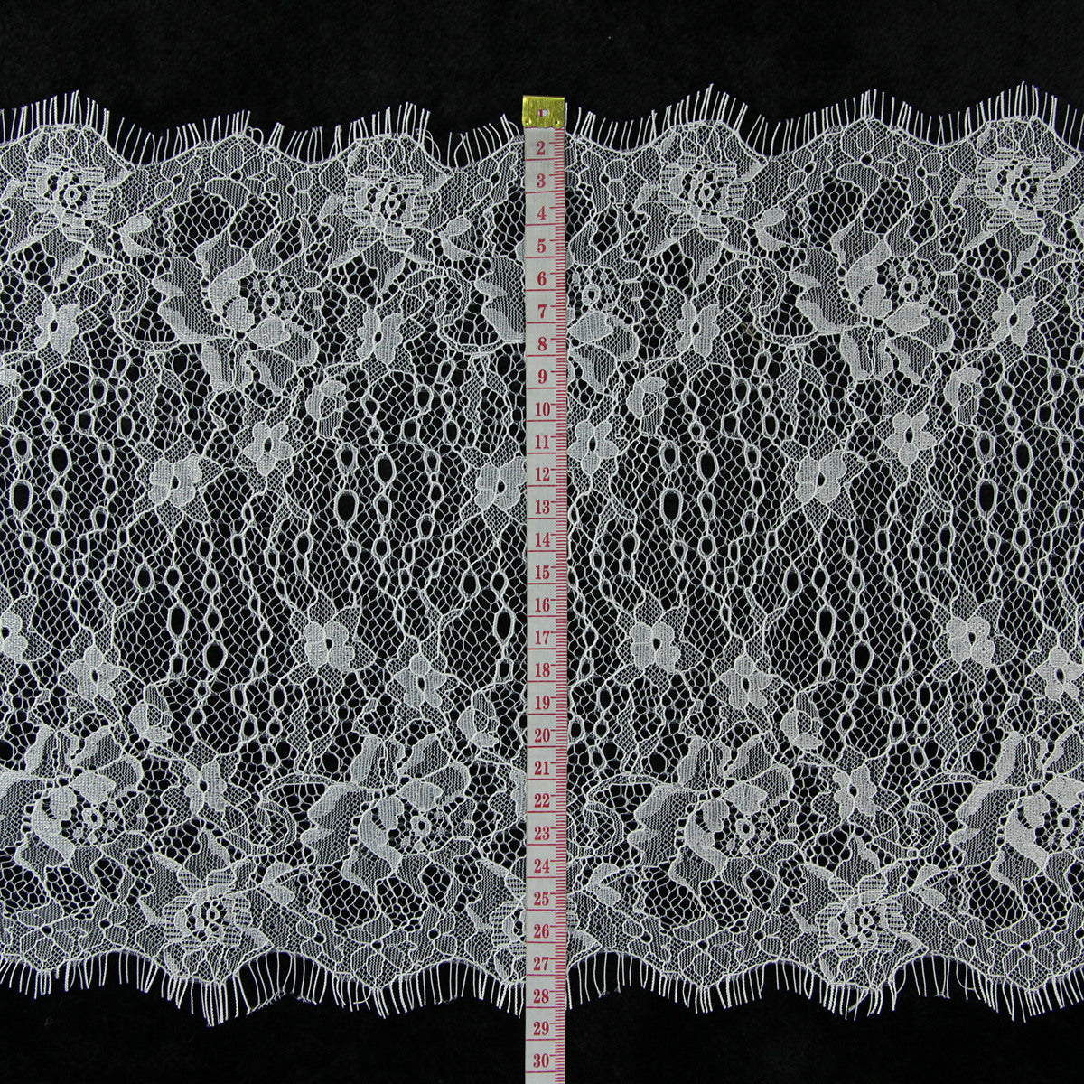 FREEDOMBEAUTY | New 28cm eyelash lace, small flower with bubble French lace wedding fabric curtain lace