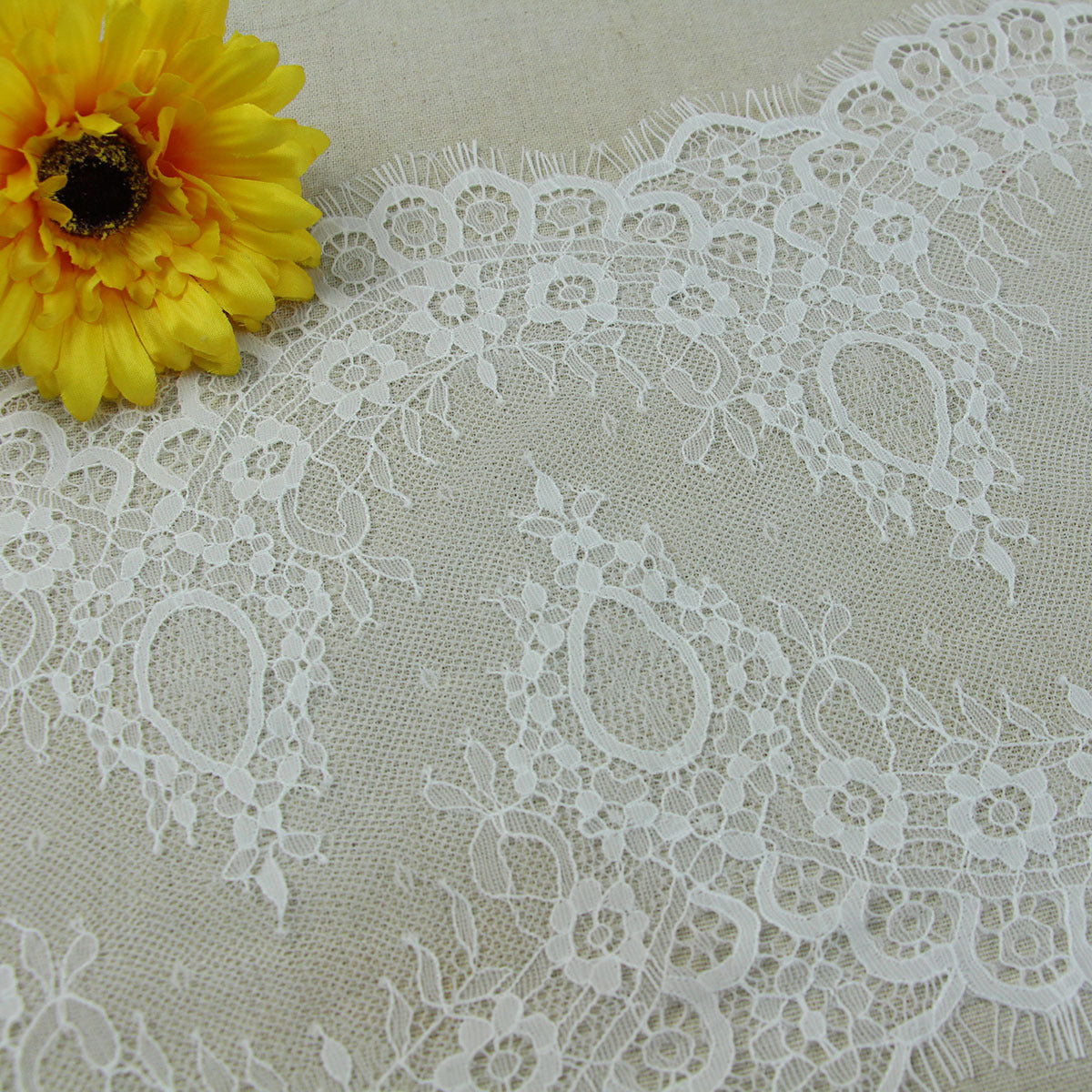 FREEDOMBEAUTY | Centipede Lace, Positioning Eyelashes Nylon Lace 24cm Computer Embroidery Lace Fabric Lace